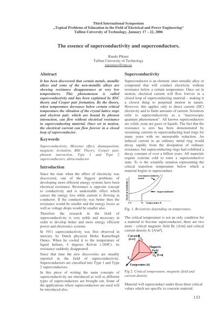 The essence of superconductivity and superconductors.