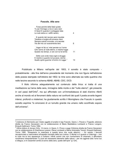 Analisi dei Testi - UniversitÃ degli Studi di Salerno