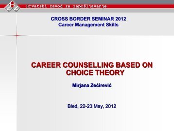 career counselling based on choice theory - chstiftung.ch Go