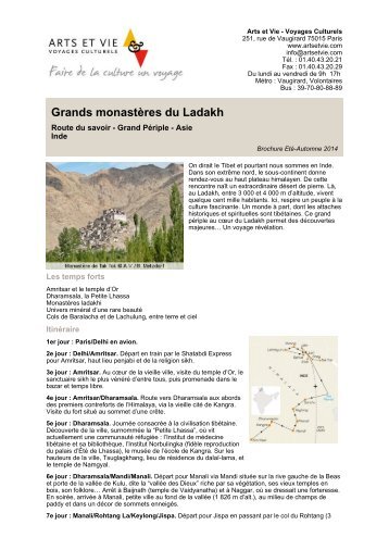 Grands monastÃ¨res du Ladakh - Arts et Vie