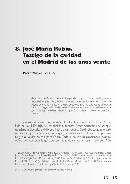 8. José María Rubio. Testigo de la caridad en el ... - Cáritas Española