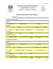 Formato para el registro de fÃ³rmula. ElecciÃ³n de representantes de ...