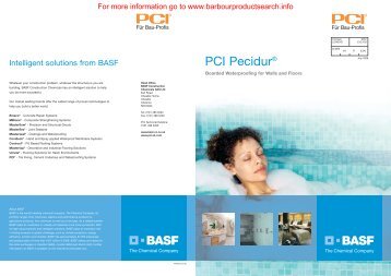 PCI PecidurÂ® - Barbour Product Search