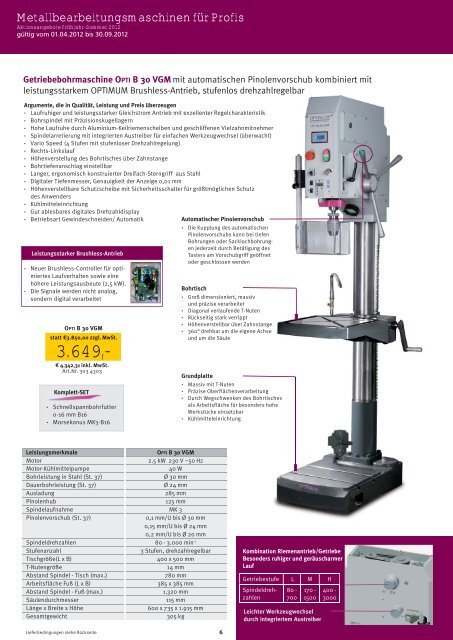 Flowdrilling - Optimum Maschinen