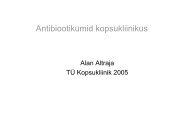 Antibiootikumid kopsukliinikus - Perearstikeskus.ee