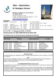 Pfarr – Nachrichten St. Remigius Viersen