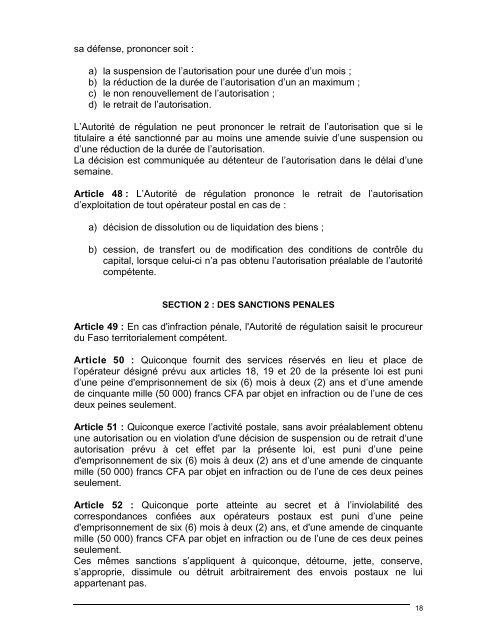 Etude sur rÃ©forme postale au Burkina - Agence d'Information du ...