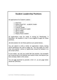 Student Leadership Positions - Moodle - Sacred Heart Girls College