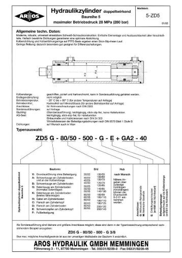 Baureihe 5-ZD5 - Aros Hydraulik GmbH