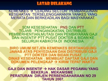 LATAR BELAKANG - Biro Kepegawaian - Kemenkes RI