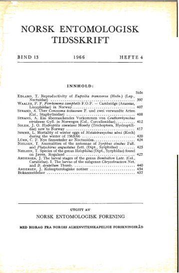 Full-text - Norsk entomologisk forening