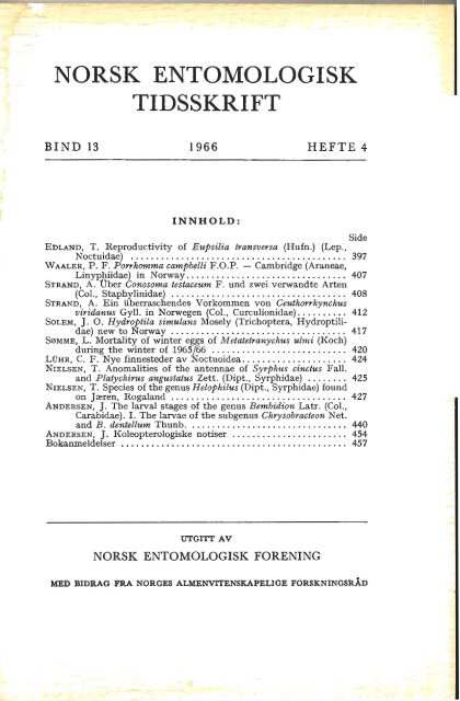 Full-text - Norsk entomologisk forening