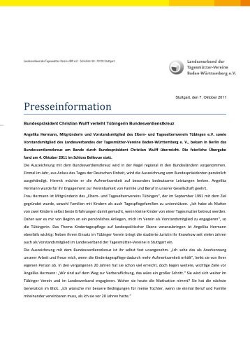 Presseinformation - Landesverband der Tagesmütter-Vereine ...