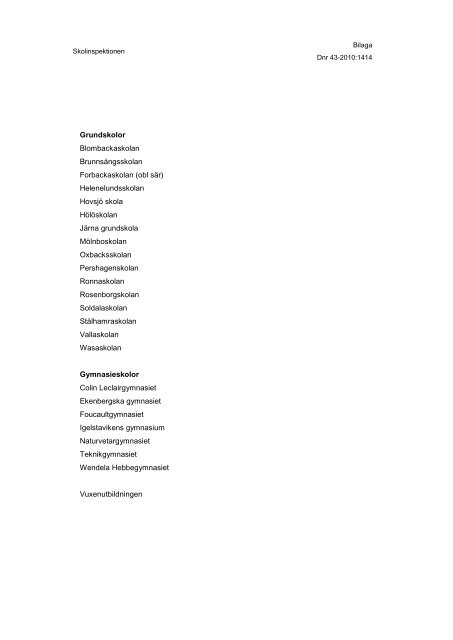 Skolinspektionens rapport - Södertälje kommun