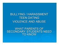 bullying/harassment/teen dating - Brevard Public Schools