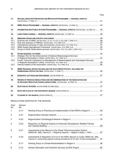 Regional Association II (ASIA) - E-Library - WMO