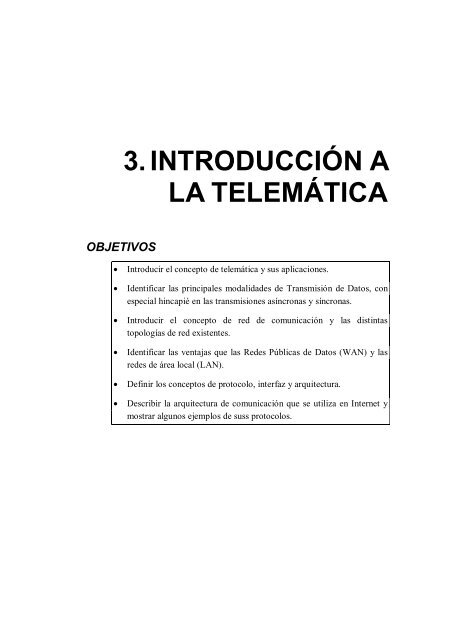 3. INTRODUCCIÃN A LA TELEMÃTICA - PoliformaT - UPV