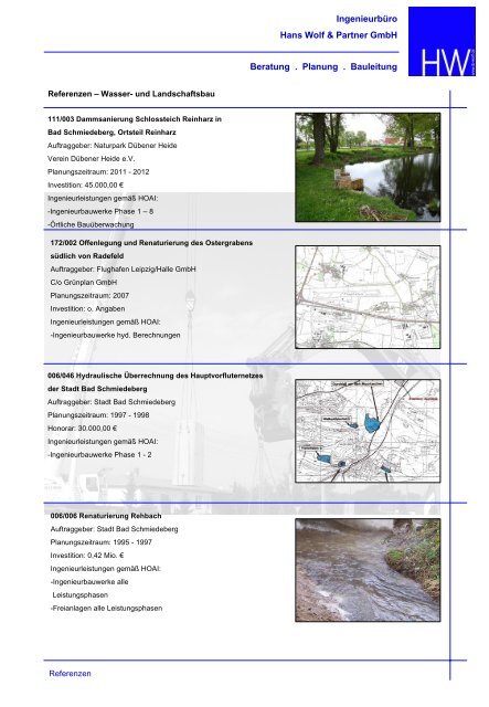 Wasser Und Landschaftsbau Ingenieurba Ro Dipl Ing Hans Wolf