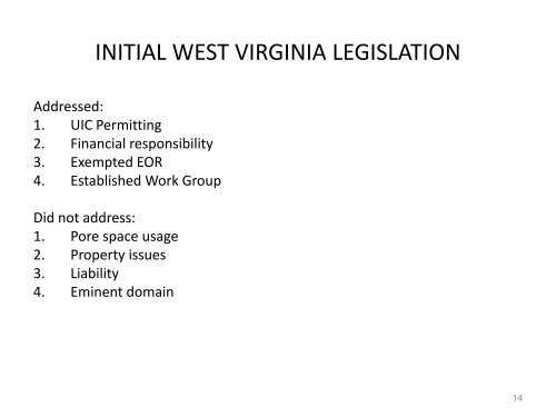 West Virginia CO2 Sequestration Working Group