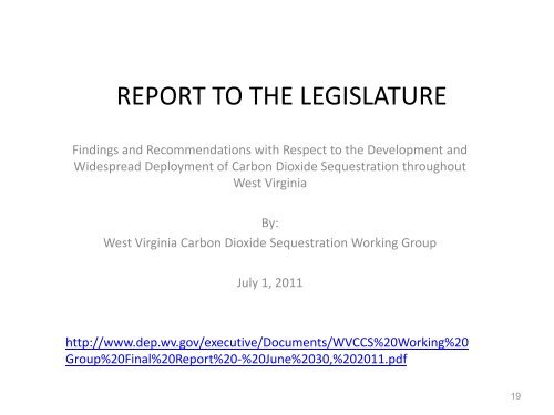 West Virginia CO2 Sequestration Working Group