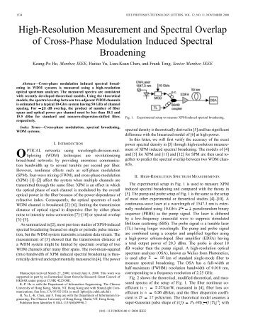 High-resolution measurement and spectral overlap of ... - IEEE Xplore