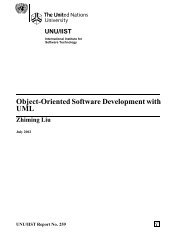 Object-Oriented Software Development with UML - UNU-IIST ...