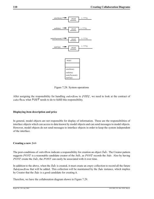 Object-Oriented Software Development with UML - UNU-IIST ...