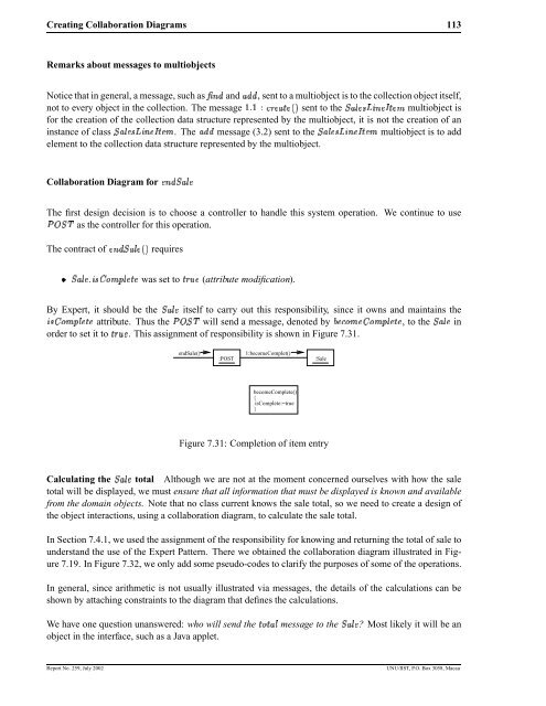 Object-Oriented Software Development with UML - UNU-IIST ...