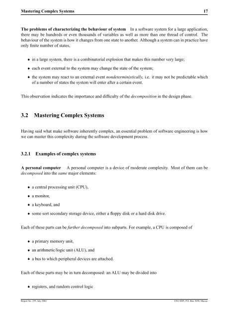 Object-Oriented Software Development with UML - UNU-IIST ...