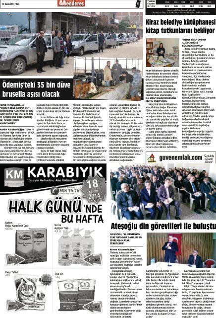 18 Kasım tarihli Küçükmenderes Gazetesi