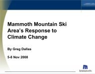 mammoth mountain ski area's response to global warming