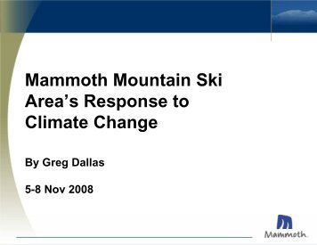 mammoth mountain ski area's response to global warming