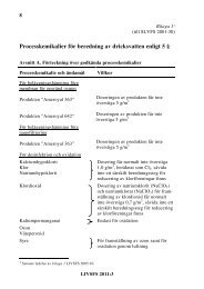 Processkemikalier fÃ¶r beredning av dricksvatten enligt 5 Â§ - Prevent