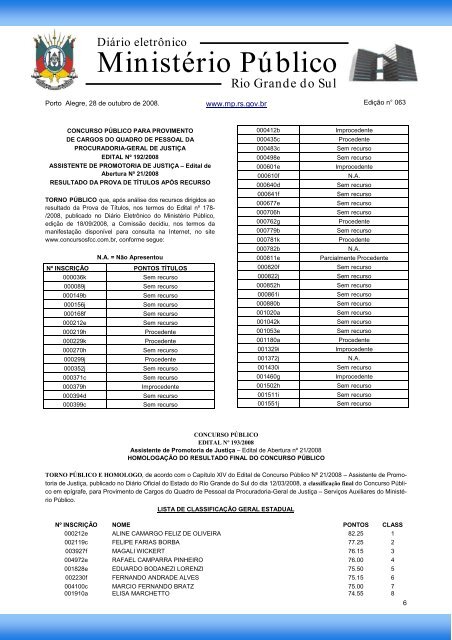 Procuradoria-Geral de JustiÃ§a - MinistÃ©rio PÃºblico - RS