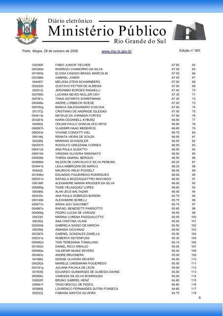 Procuradoria-Geral de JustiÃ§a - MinistÃ©rio PÃºblico - RS