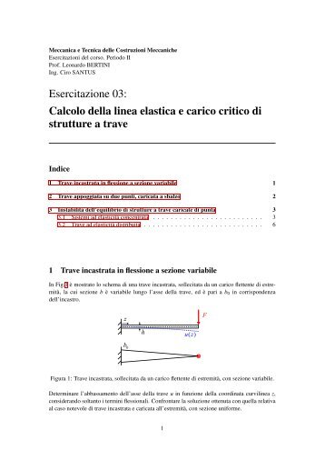 Esercitazione di MTCM. Parte II, Eserc.3