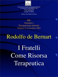 Nessun titolo diapositiva - Istituto di Terapia Familiare di Firenze