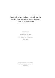 Statistical models of elasticity in main chain and smectic liquid ...