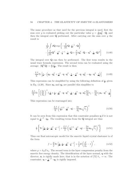 Statistical models of elasticity in main chain and smectic liquid ...