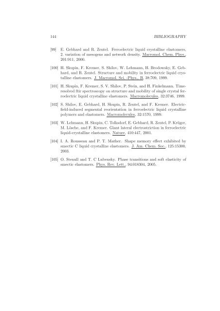 Statistical models of elasticity in main chain and smectic liquid ...