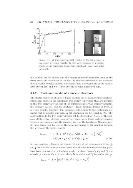 Statistical models of elasticity in main chain and smectic liquid ...