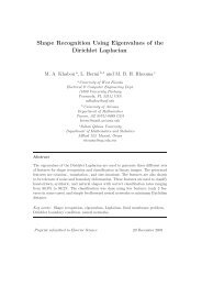 Shape Recognition Using Eigenvalues of the Dirichlet Laplacian