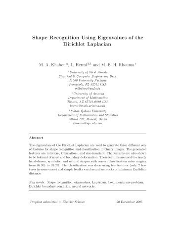 Shape Recognition Using Eigenvalues of the Dirichlet Laplacian