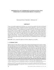 PERFORMANCE OF COMPRESSION IGNITION ... - NED University