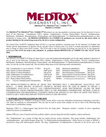 Package Insert Rev 12/05 - Medtox