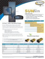 Specification Sheet - Go Power!