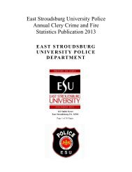 Annual Clery Crime and Fire Statistics Publication - East ...