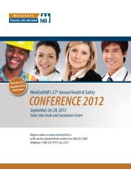 CONFERENCE 2012 - WorkSafeNB