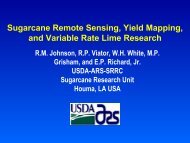 Sugarcane Remote Sensing, Yield Mapping and Variable Rate Lime ...