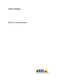 AXIS P1311 User's Manual - Axis Communications